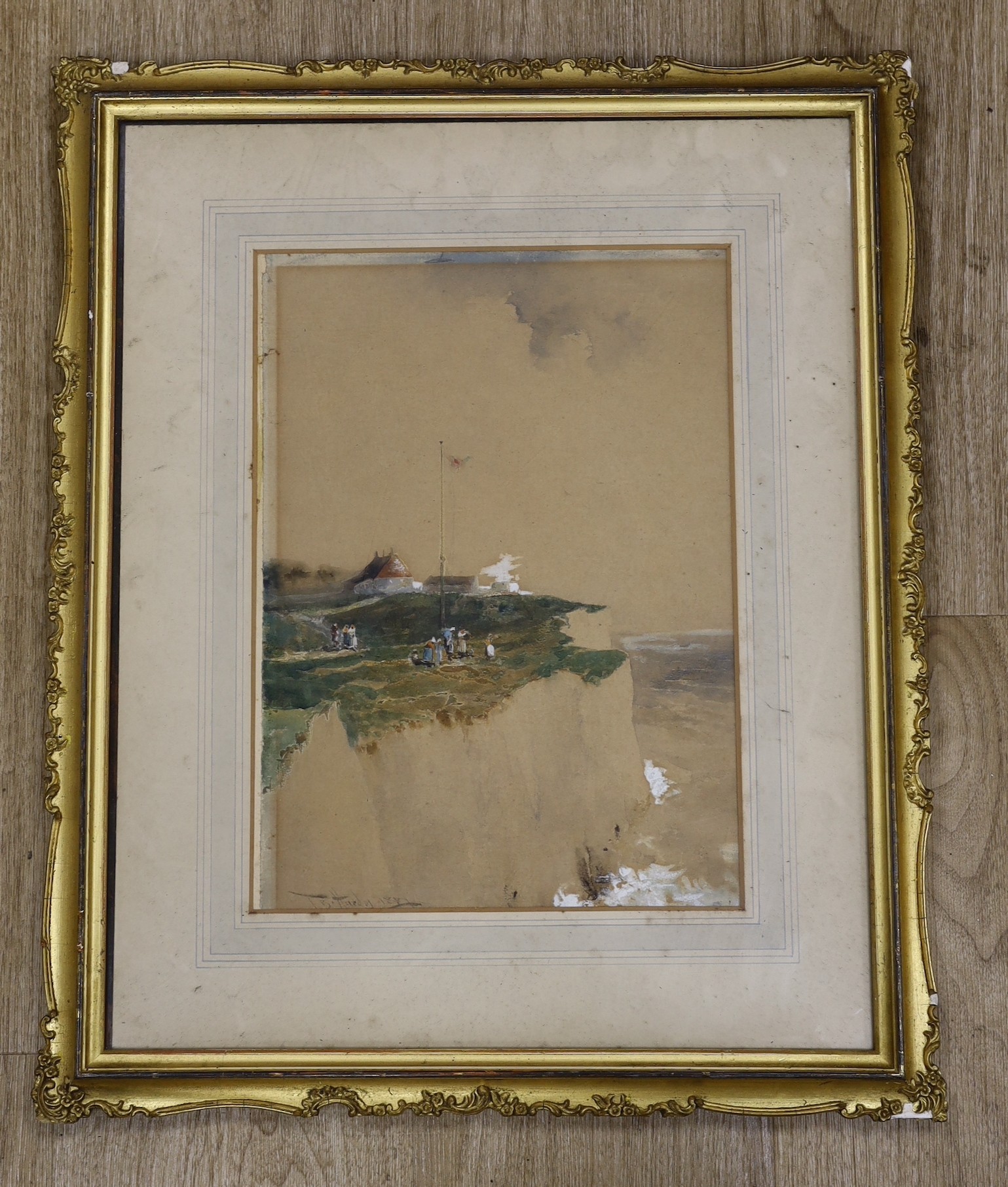 Thomas Bush Hardy (1842-1897), watercolour, 'The signal station', signed and dated 1887, 34 x 24cm